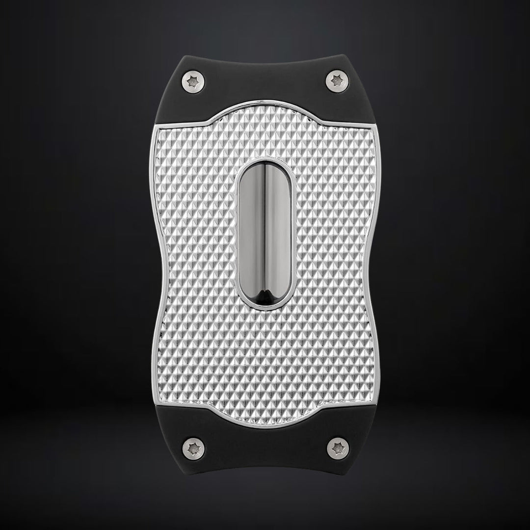 Colibri Diamond V-Cut Cigar Cutter – Chrome with Black