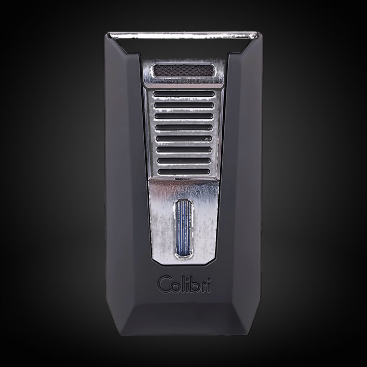 Colibri Slide Double Flame Lighter Black and Chrome