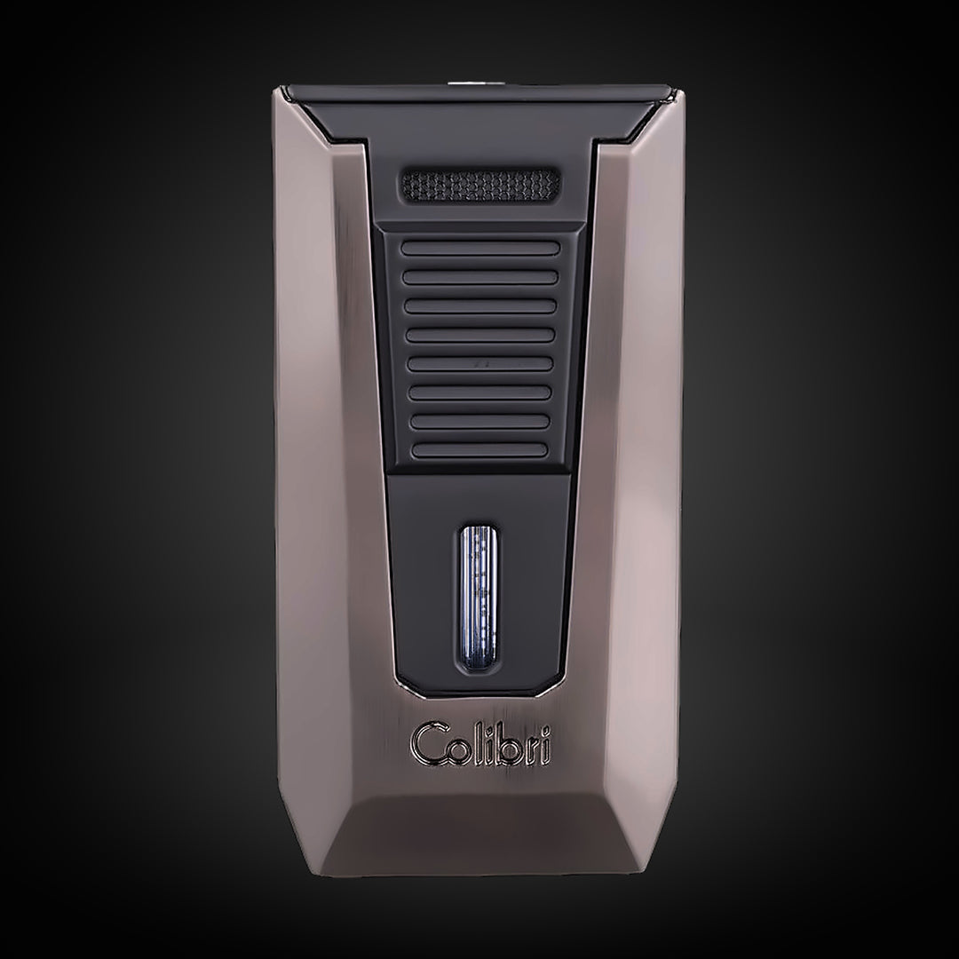 Colibri Slide Double Flame Lighter Gunmetal and Black