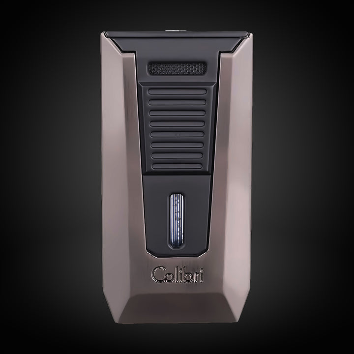 Colibri Slide Double Flame Lighter Gunmetal and Black
