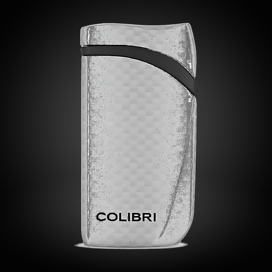 Colibri Falcon Carbon Fiber Lighter Silver