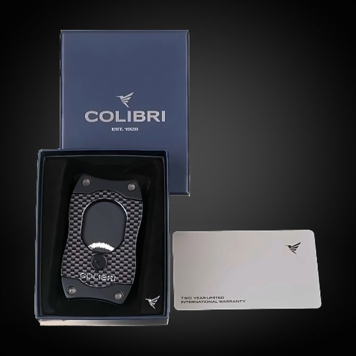 Colibri S-Cut Carbon Fiber Cigar Cutter Black