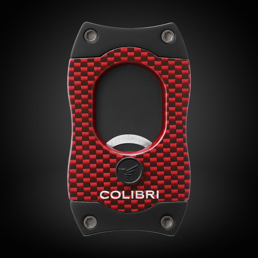 Colibri S-Cut Carbon Fiber Cigar Cutter Red
