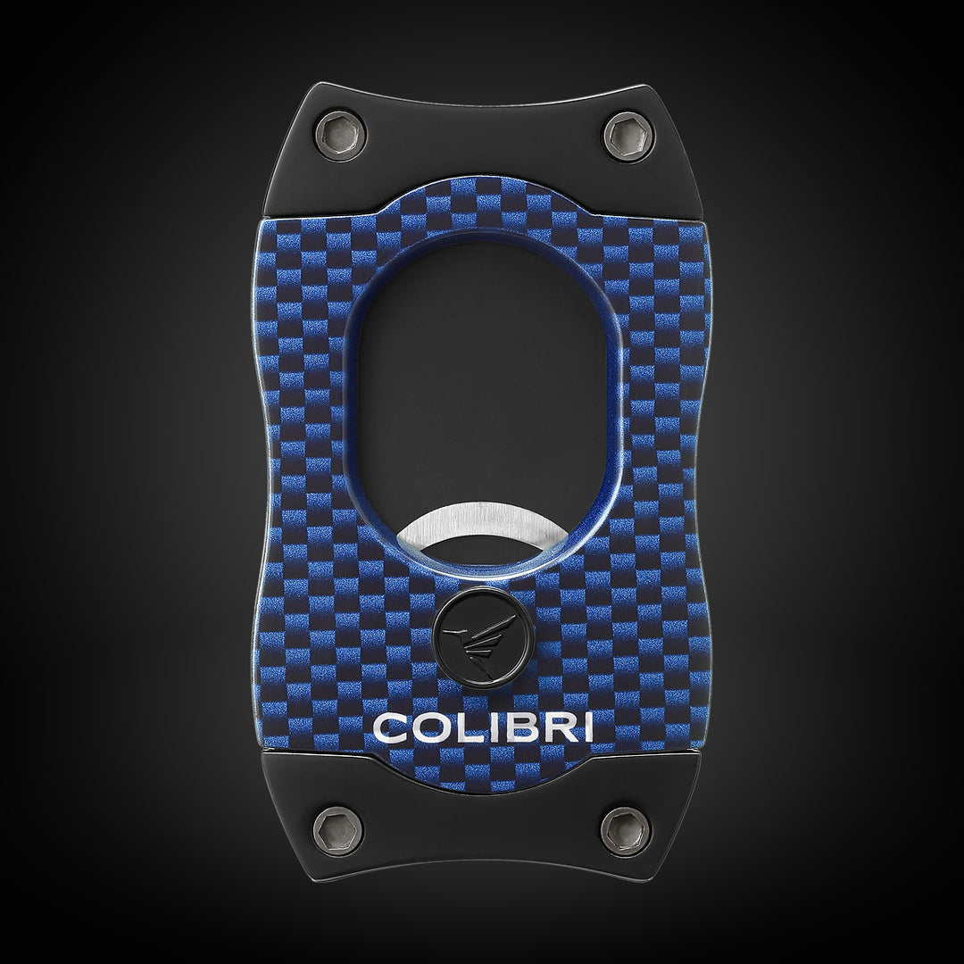 Colibri S-Cut Carbon Fiber Cigar Cutter Blue