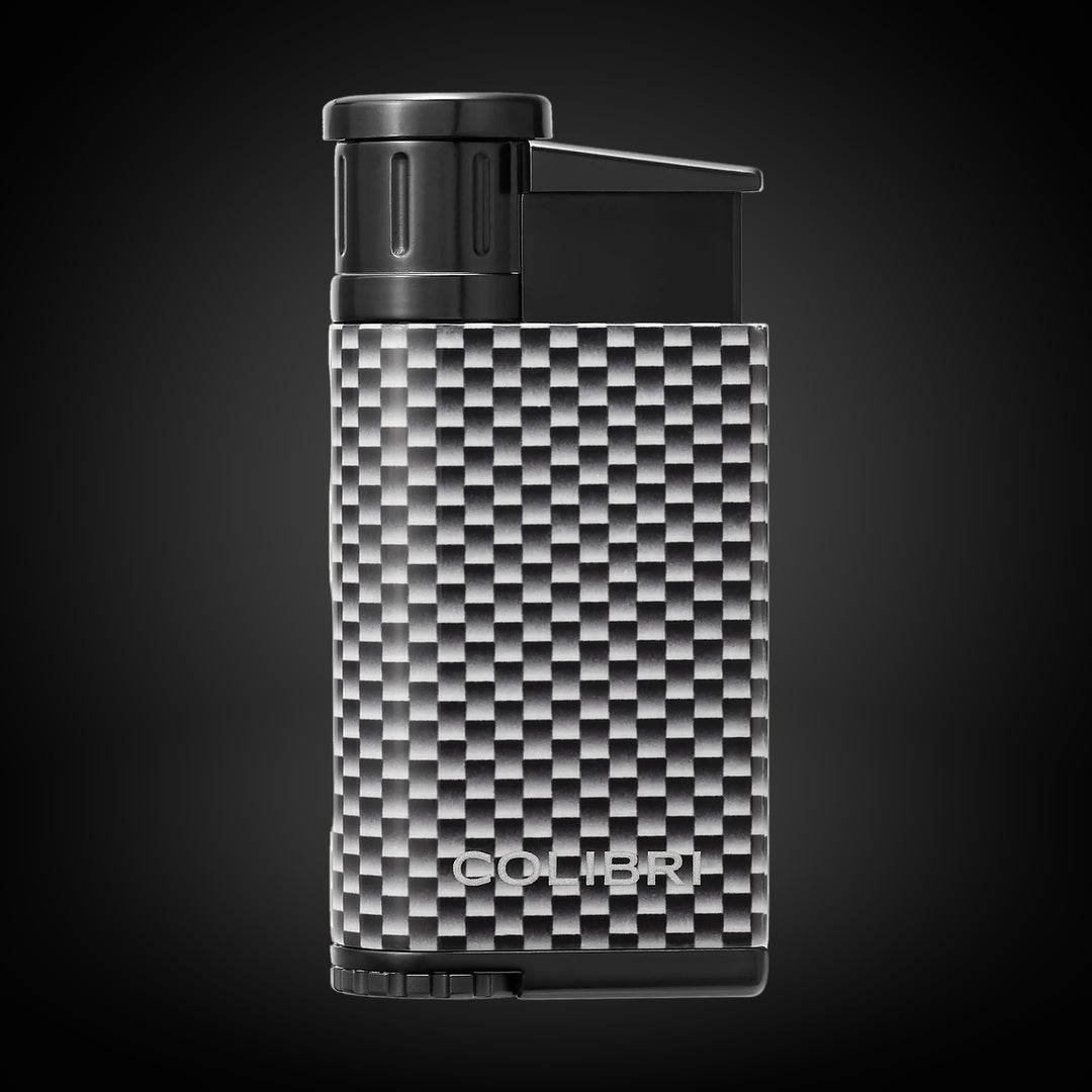 Colibri Evo Carbon Fiber Lighter White and Silver