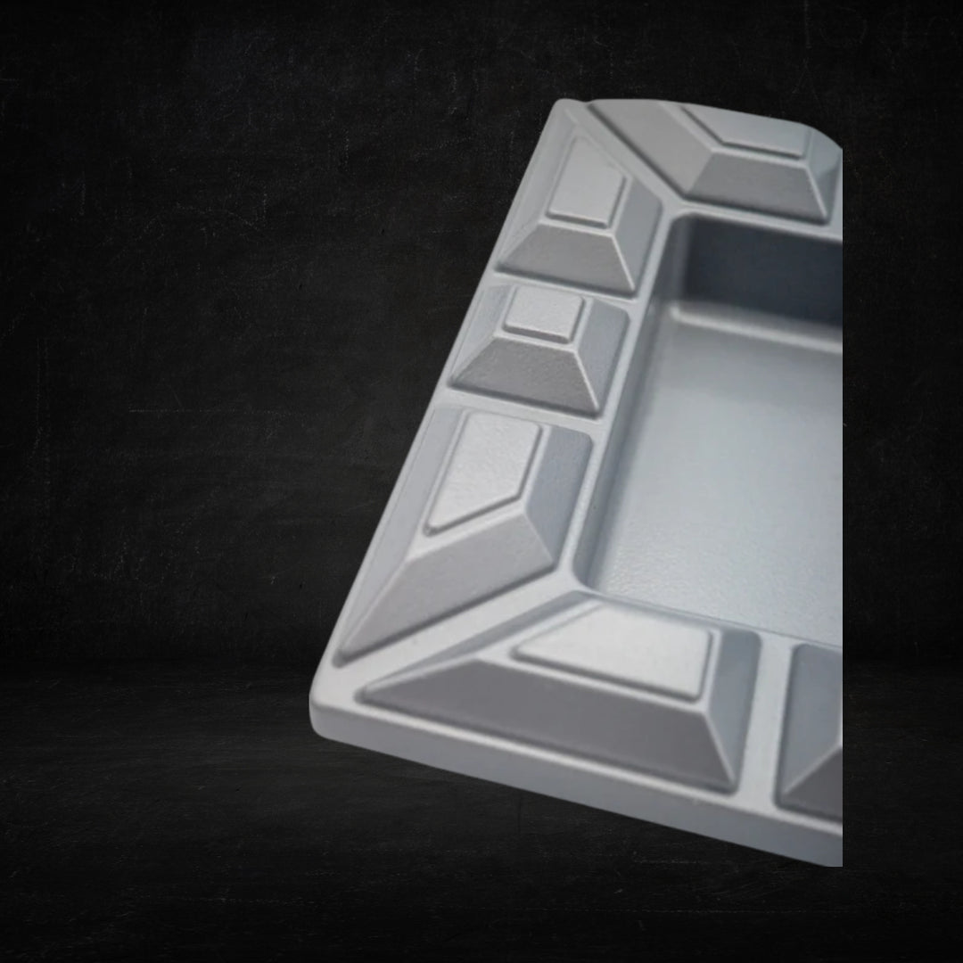 Mantis Ashtray Mesa rectangular - silver