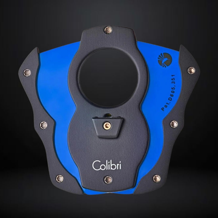 Colibri Premium Cut Cigar Cutter – Black with Blue Blades