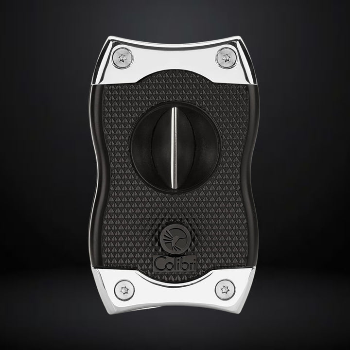 Colibri Premium SV-Cut 2 in 1 Cigar Cutter – Black with Chrome
