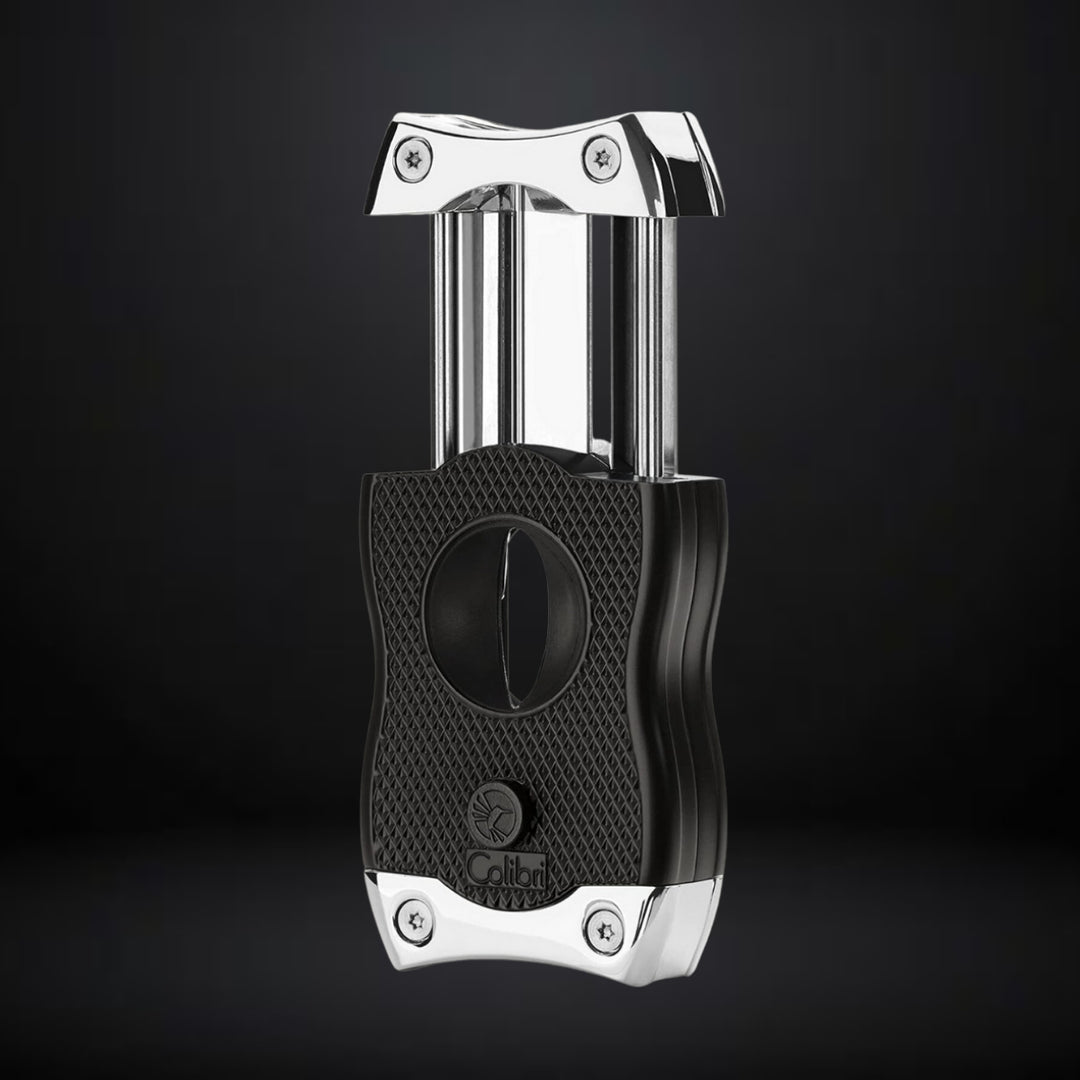 Colibri Premium SV-Cut 2 in 1 Cigar Cutter – Black with Chrome