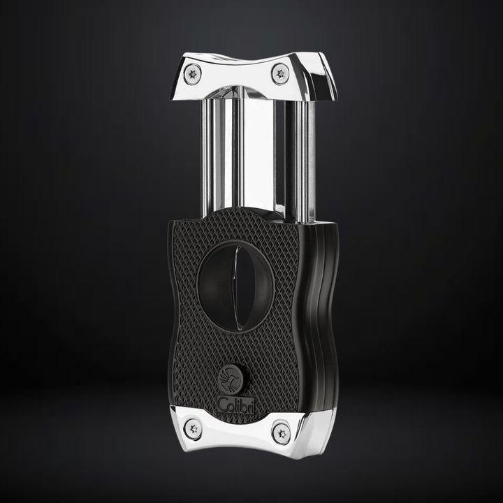 Colibri Premium SV-Cut 2 in 1 Cigar Cutter – Black with Chrome