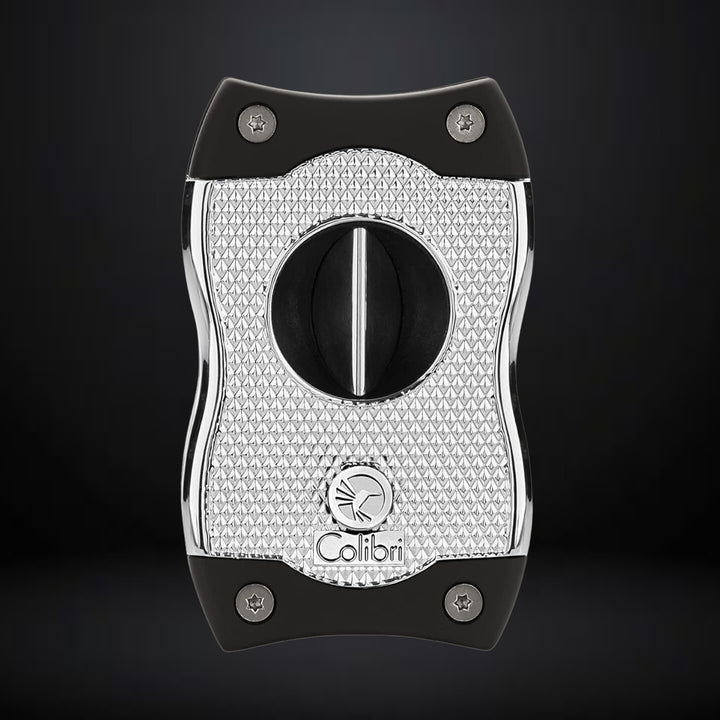 Colibri Premium SV-Cut 2 in 1 Cigar Cutter – Chrome with Black