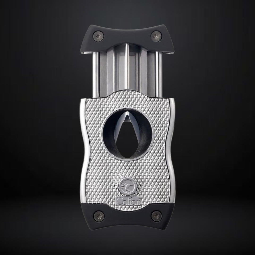 Colibri Premium SV-Cut 2 in 1 Cigar Cutter – Chrome with Black