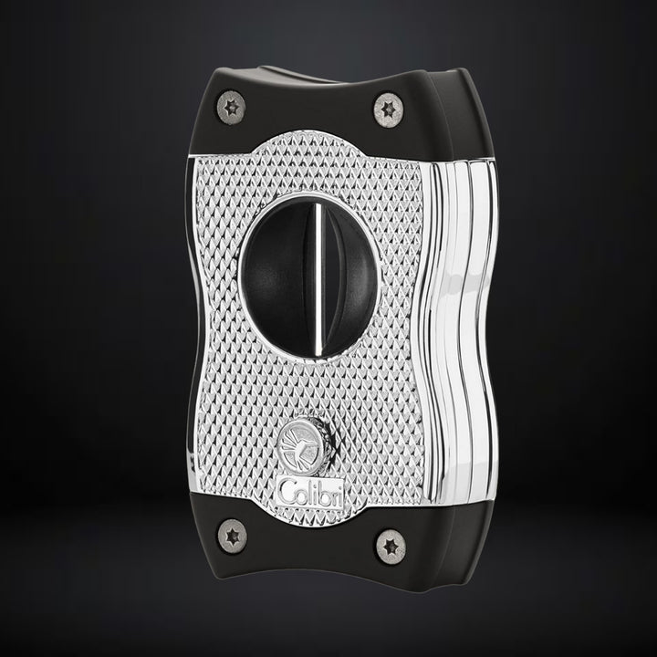 Colibri Premium SV-Cut 2 in 1 Cigar Cutter – Chrome with Black