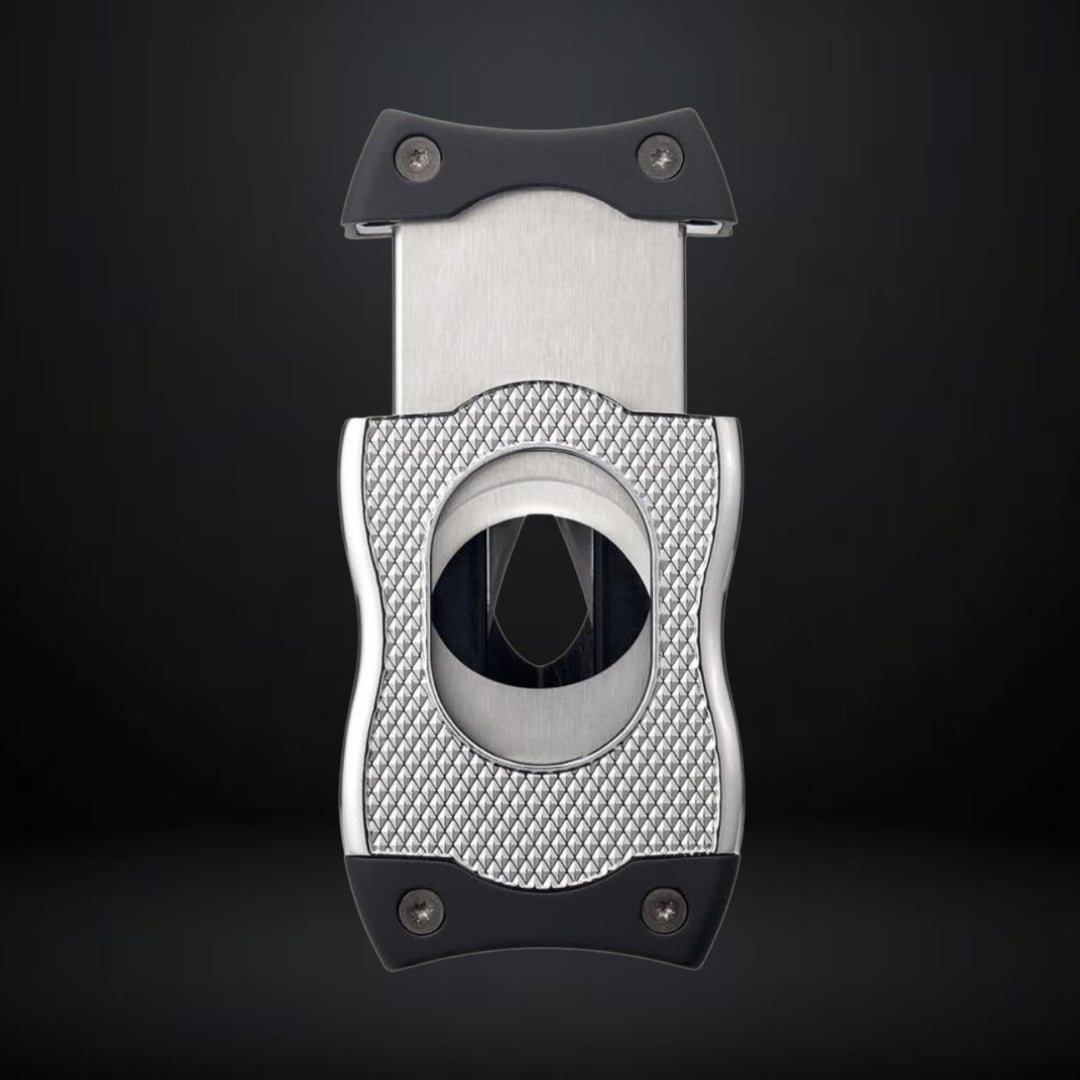 Colibri Premium SV-Cut 2 in 1 Cigar Cutter – Chrome with Black