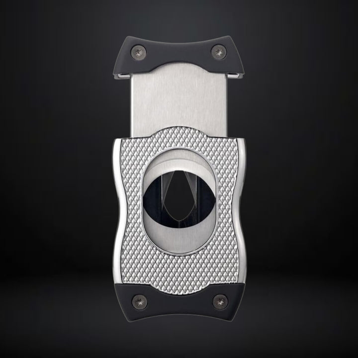 Colibri Premium SV-Cut 2 in 1 Cigar Cutter – Chrome with Black