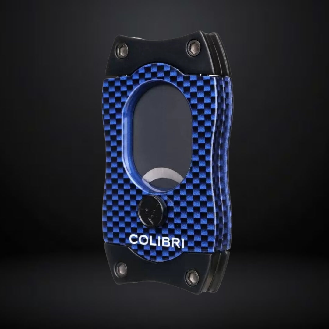 Colibri S-cut Cigar Cutter – Carbon Fiber Blue