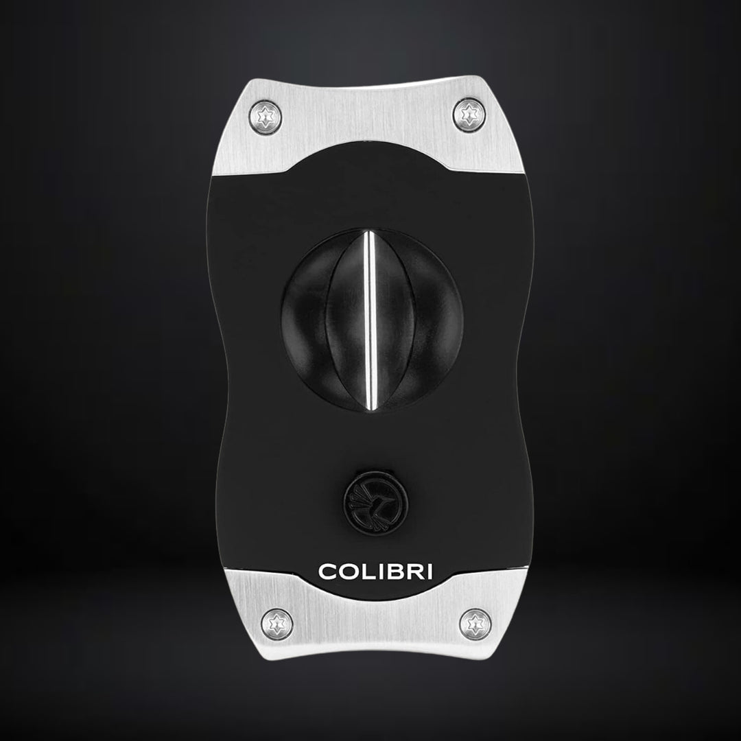 Colibri V-Cut Cigar Cutter – Black with Chrome