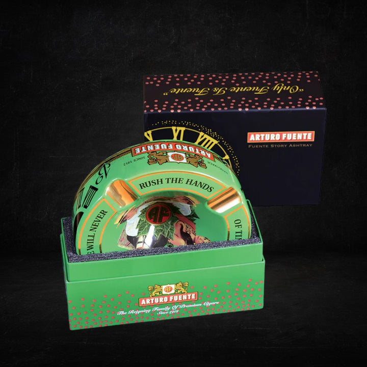 Ashtray Arturo Fuente Round Decorated Ceramic - Green