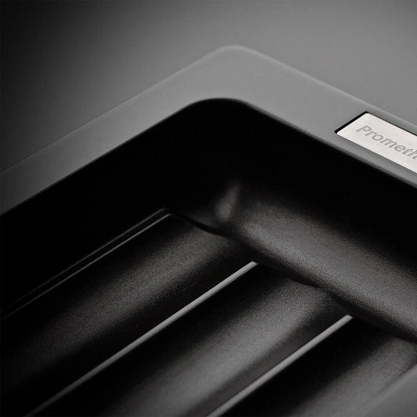 Prometheus Black Matte with Three Grooves Cigar Ashtrays