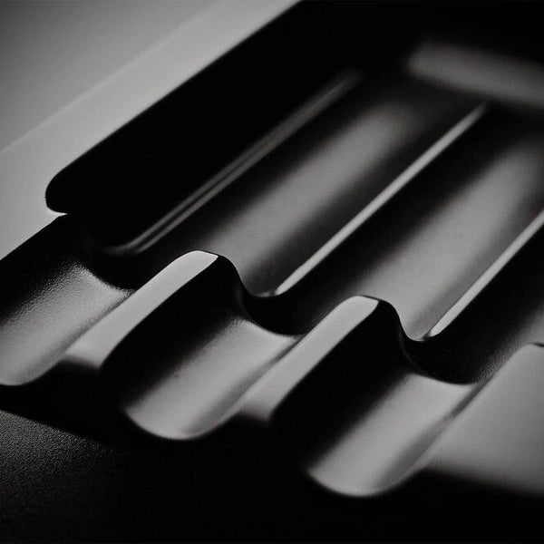 Prometheus Black Matte with Three Grooves Cigar Ashtrays