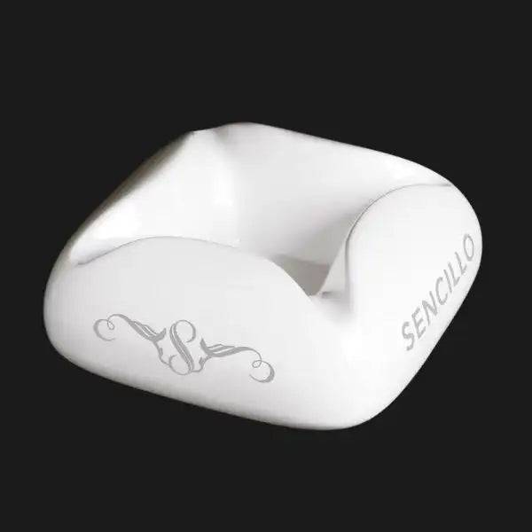 Prometheus Ceramic With Platinum Sencillo Logos Cigar Ashtrays